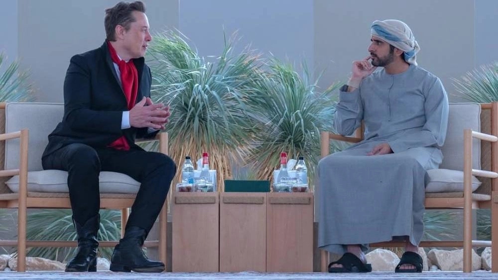 Hamdan bin Mohammed meets with Elon Musk